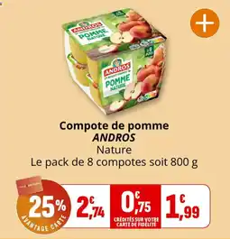 Coccimarket ANDROS Compote de pomme offre
