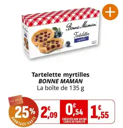 Coccimarket BONNE MAMAN Tartelette myrtilles offre