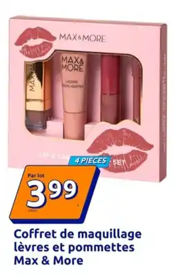 Action Max & More Coffret de maquillage lèvres et pommettes offre