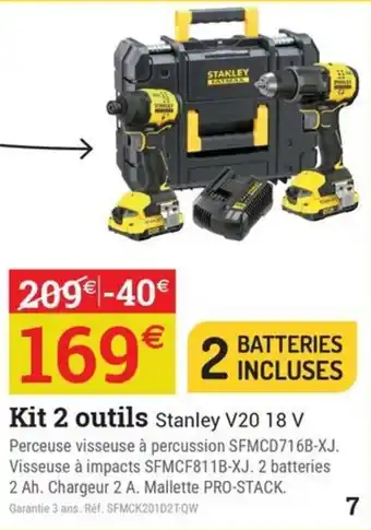 Stanley Kit 2 outils V20 18 V