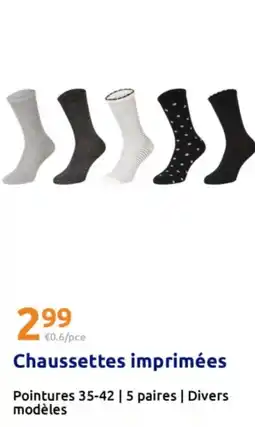 Action Chaussettes imprimées offre
