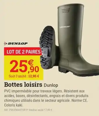 Dunlop Bottes loisirs