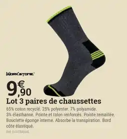 Espace emeraude WORKSTONE chaussettes offre