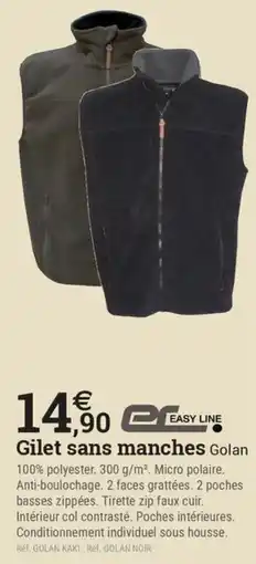 Espace emeraude Golan Gilet sans manches offre