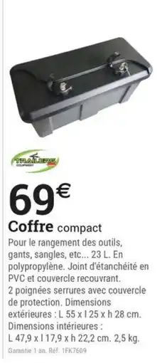 Espace emeraude TRAILERS Coffre compact offre