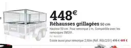 Espace emeraude Réhausse grillagée 50 cm offre