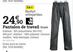Espace emeraude Shark Pantalon de travail offre