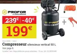 Espace emeraude PROFOR Compresseur silencieux vertical offre