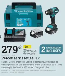 Espace emeraude Makita Perceuse visseuse 18 V offre