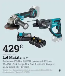Espace emeraude Makita Lot offre