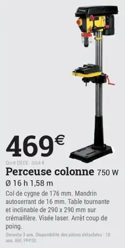 Espace emeraude Perceuse colonne 750 W offre