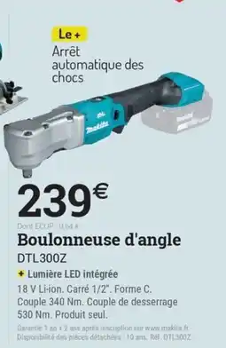 Espace emeraude Makita Boulonneuse d'angle offre