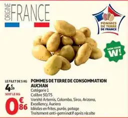Auchan POMMES DE TERRE DE CONSOMMATION offre