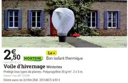Espace emeraude NORTENE Voile d'hivernage Wintertex offre