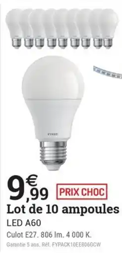 Espace emeraude FYRST ampoules LED A60 offre