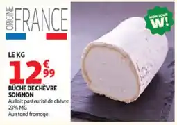 Auchan Supermarché BÜCHE DE CHÈVRE SOIGNON offre