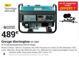 Espace emeraude KONNER SOHNEN Groupe électrogène KS 3000 offre