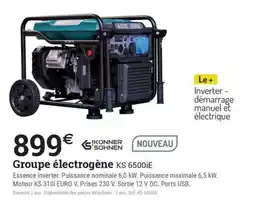 Espace emeraude KONNER SOHNEN Groupe électrogène KS 6500iE offre