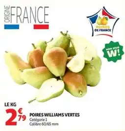 Auchan Supermarché POIRES WILLIAMS VERTES offre