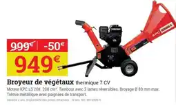 Espace emeraude KPC Broyeur de végétaux offre
