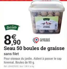 Espace emeraude Belcanto Seau 50 boules de graisse sans filet offre