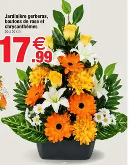 Bazarland Jardinière gerberas, boutons de rose et chrysanthèmes offre