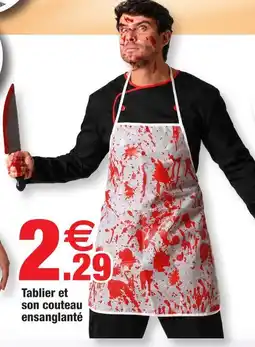 Bazarland Tablier et son couteau ensanglanté offre