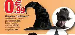 Bazarland Chapeau halloween offre