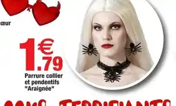 Bazarland Parure collier et pendentifs araignée offre