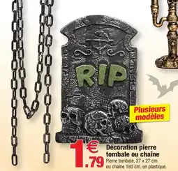 Bazarland Décoration pierre tombale ou chaîne offre