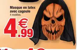 Bazarland Masque en latex avec cagoule offre