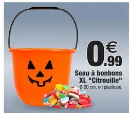 Bazarland Seau à bonbons xl citrouille offre