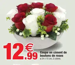 Bazarland Coupe en ciment de boutons de roses offre
