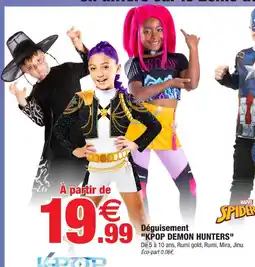 Bazarland Kpop demon hunters déguisement offre