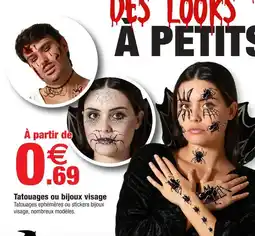 Bazarland Tatouages ou bijoux visage offre