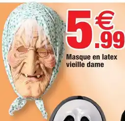 Bazarland Masque en latex vieille dame offre