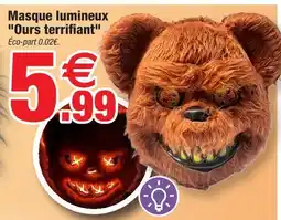 Bazarland Masque lumineux ours terrifiant offre