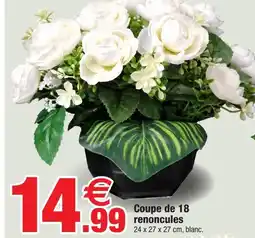 Bazarland Coupe de 18 renoncules offre