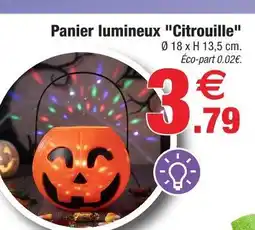 Bazarland Panier lumineux citrouille offre