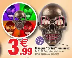 Bazarland Masque crâne lumineux offre