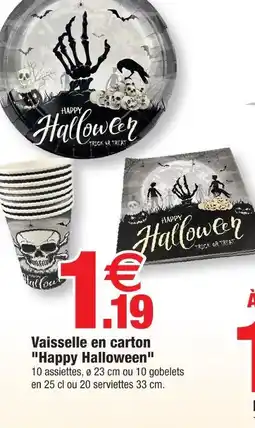 Bazarland Vaisselle en carton happy halloween offre