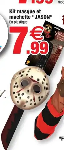 Bazarland Kit masque et machette jason offre