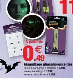 Bazarland Cda maquillage phosphorescentes offre