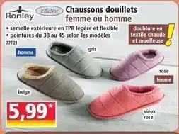 Norma Chaussons douillets femme ou homme offre