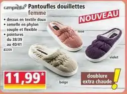 Norma Pantoufles douillettes offre