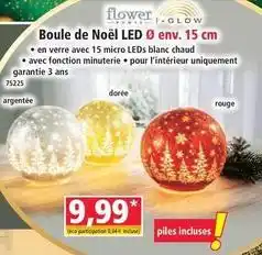 Norma Boule de noël led 0 env. 15 cm offre