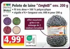 Norma Pelote de laine corifetti env. 200 g offre