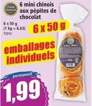 Norma 6 mini chinois aux pépites de chocolat offre