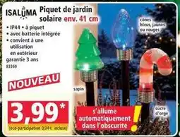 Norma Sucre d'orge - piquet de jardin solaire env. 41 cm offre