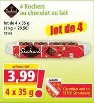 Norma Suchard - 4 rochers au chocolat au lait offre
